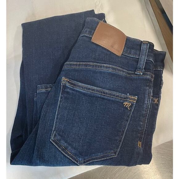 Madewell Women’s 9" Mid-Rise Skinny Jeans Size 26 Dark Wash - Picture 2 of 9